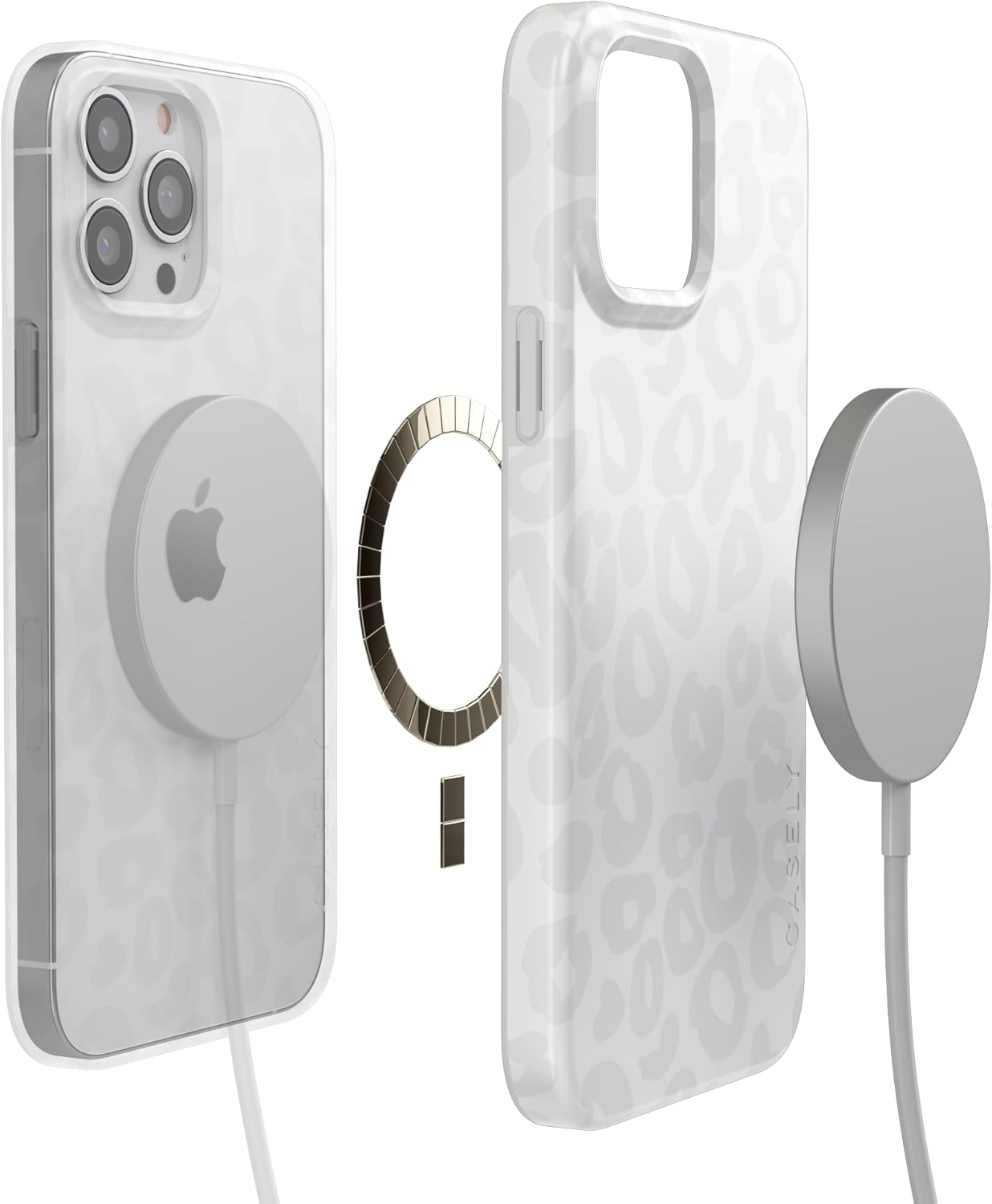 Casely iPhone 13 Pro Case | Into the Wild | White Snow Leopard | Compatible with MagSafe | Classic Ultra Slim Design