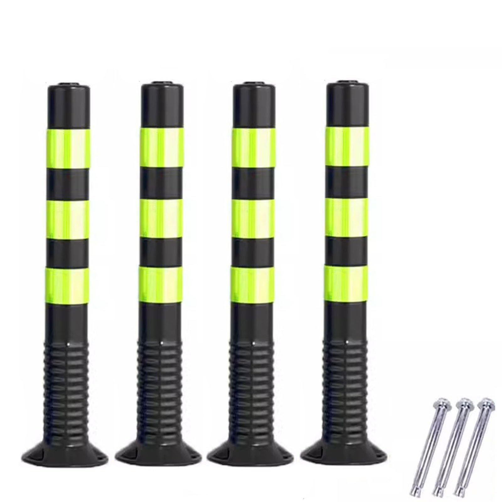 Générique Cône de signalisation Barrière de sécurité Poteaux de sécurité en Plastique pour allées, barrière de sécurité de stationnement Commercial de 75 cm de Haut avec Bande réfléchissante