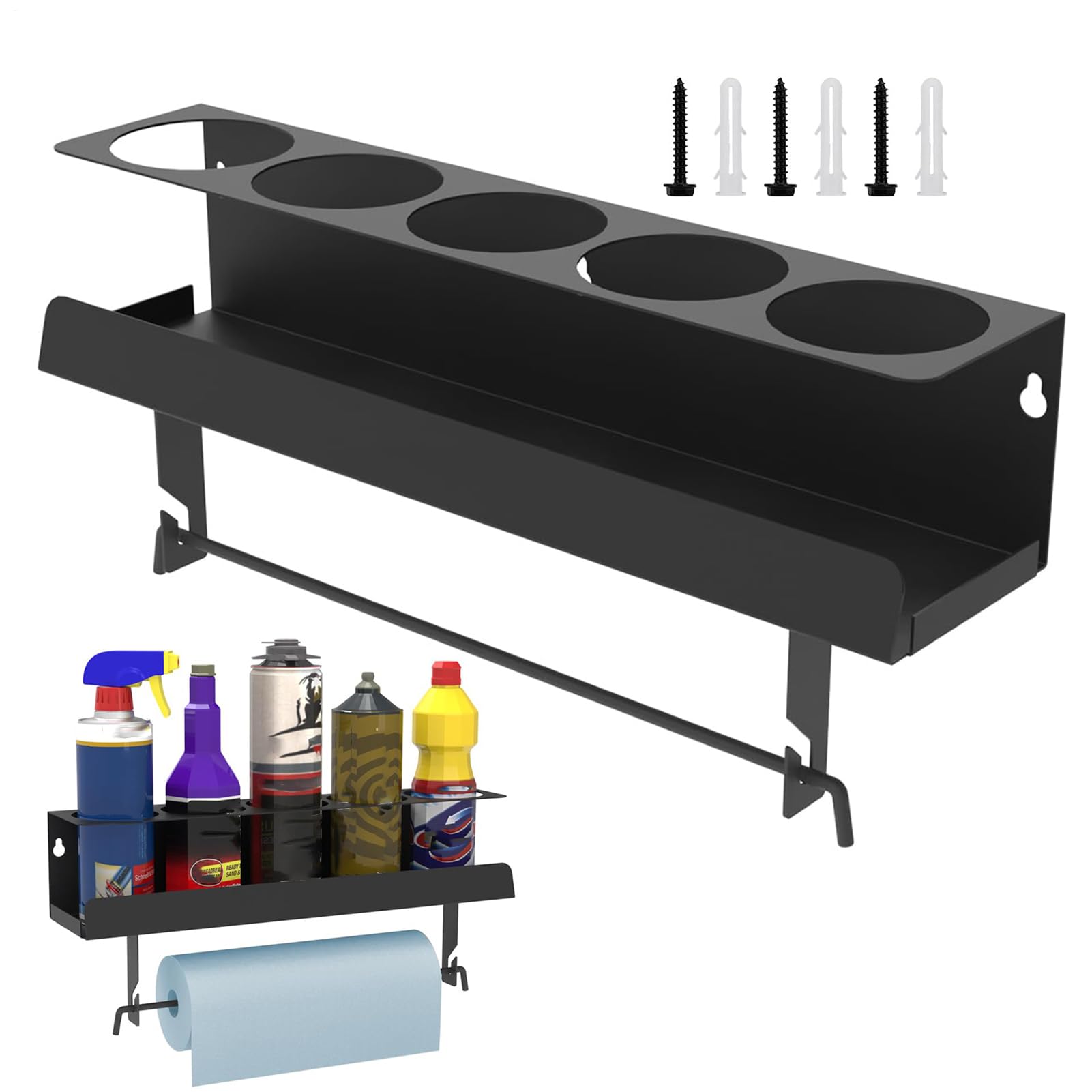 Support Mural Pour Bombe Aérosol, Support Mural Pour Cartouche Silicone, Support De Tube De Calfeutrage, Support D'atelier Support De Rangement Pour Tube De Silicone Peut Contenir 5 Tube