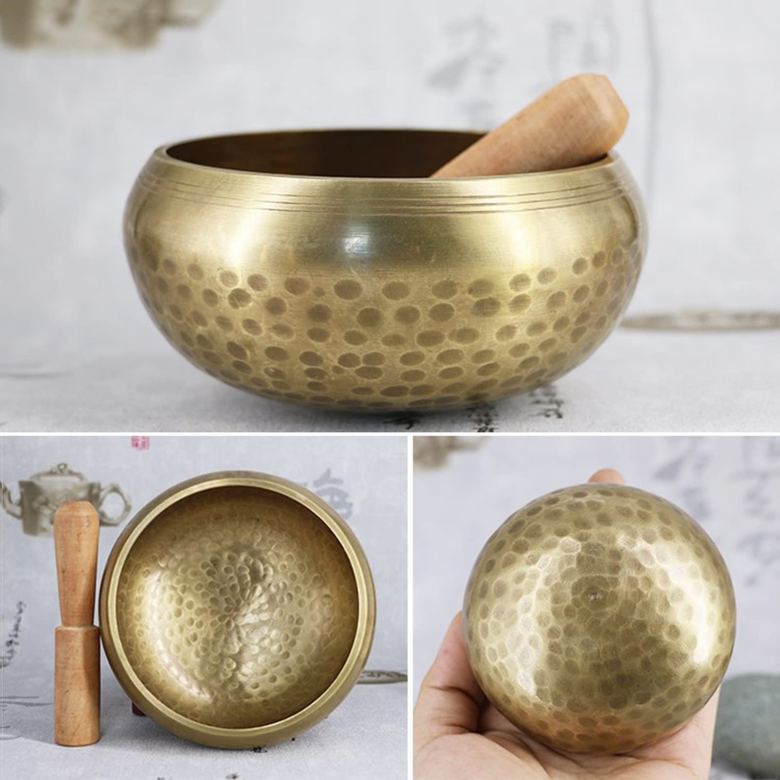 Amazon｜りん ネパールの手作りチベットのシンギングボウルブッダ