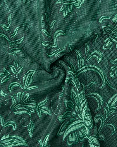 VALOLIA Women's 3/4 Sleeve Tunic Tops Casual Loose Fit Floral Blouses Mesh Pleated Layered Shirt4