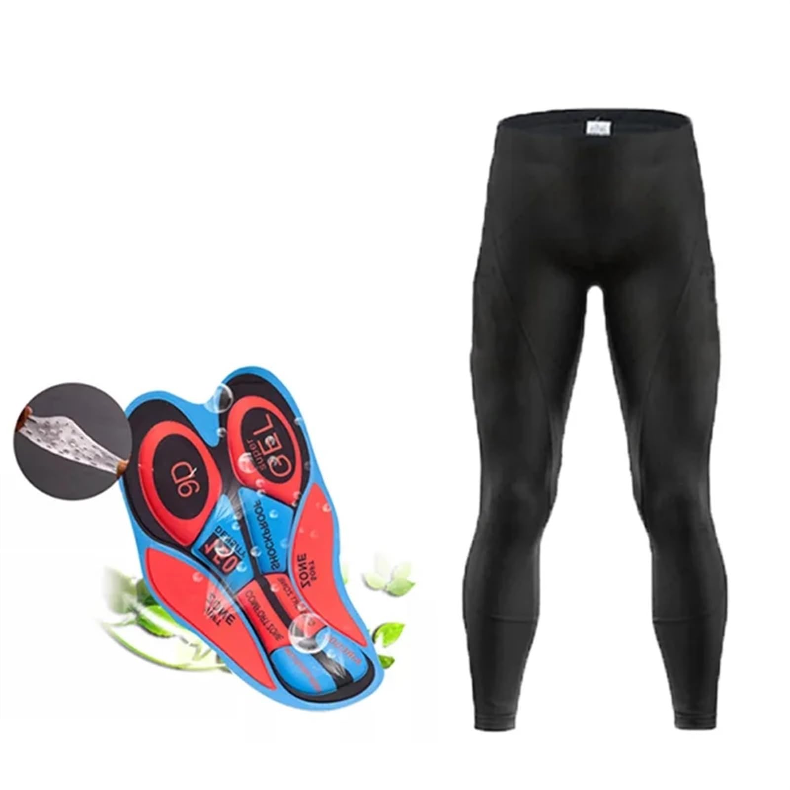 Men's Bibtights Bibtights Baberos Acolchados for Bicicleta de montaña, Pantalones con Tirantes Ciclismo Negros, Mallas Transpirables for Hombre