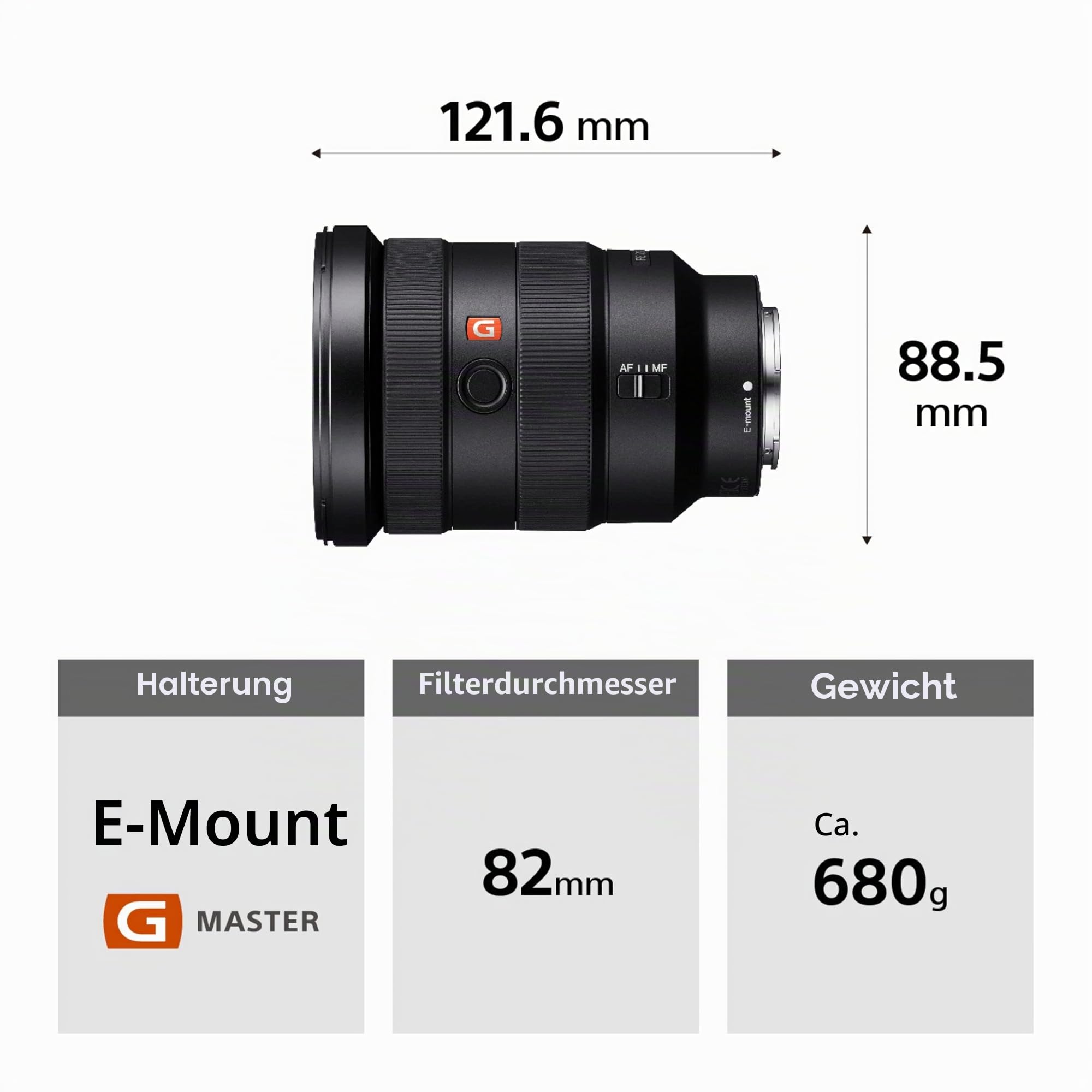 Sony SEL1635GM – 16-35mm F2.8 G Master Weitwinkel-Zoom für Vollformat & APS-C (leistungsstark, E-Mount, ideal für Landschaft, Events & Video, kompatibel mit A7-Serie, ZV-E10, A6400, A6700)