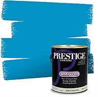 Vista 202 de Prestige Paints. - Base y pintura para exteriores en un solo galón, 1 galón. plano, comparable con Sherwin Williams Topsail.