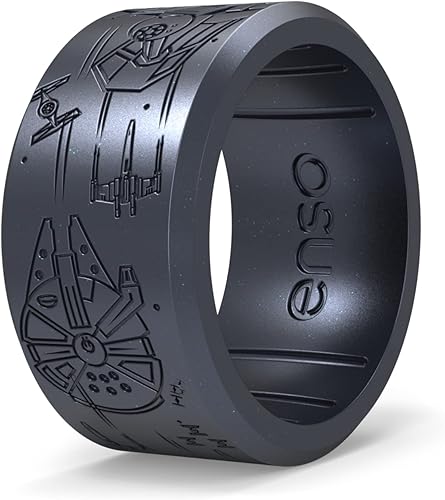 Enso Rings Anillos de silicona de marquesina de Star Wars, colección de anillos anchos, diseño cómodo y flexible
