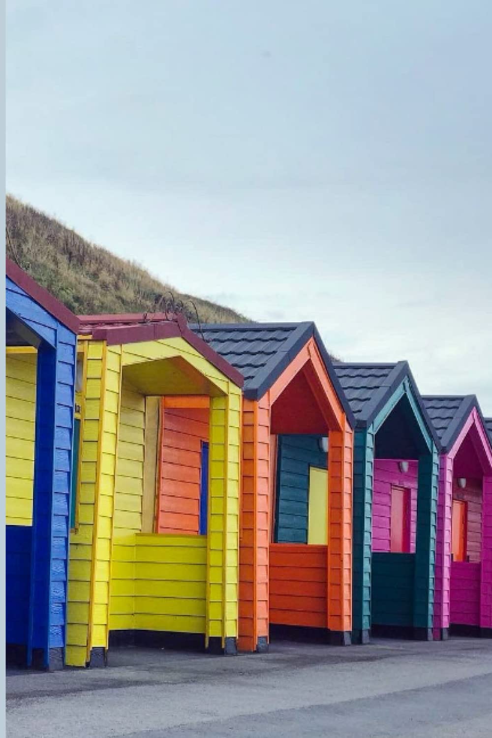 Seaside Beach Hut Lined Notebook
