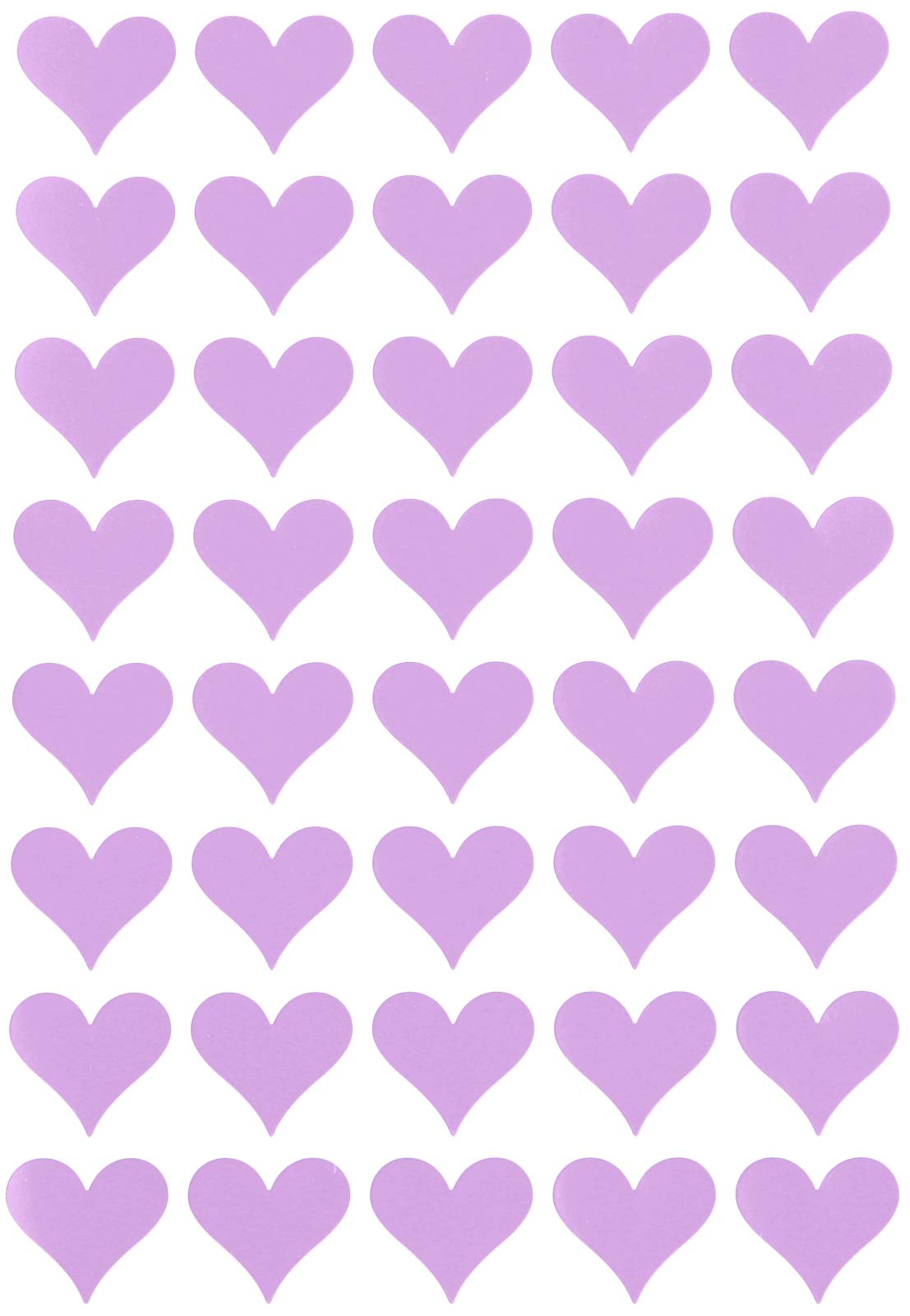 Royal Green 19MM (2CM) Heart Shape Pastel Purple Cute Valentine's Sticker Crafting Seals Decorative Label 1000 Pack