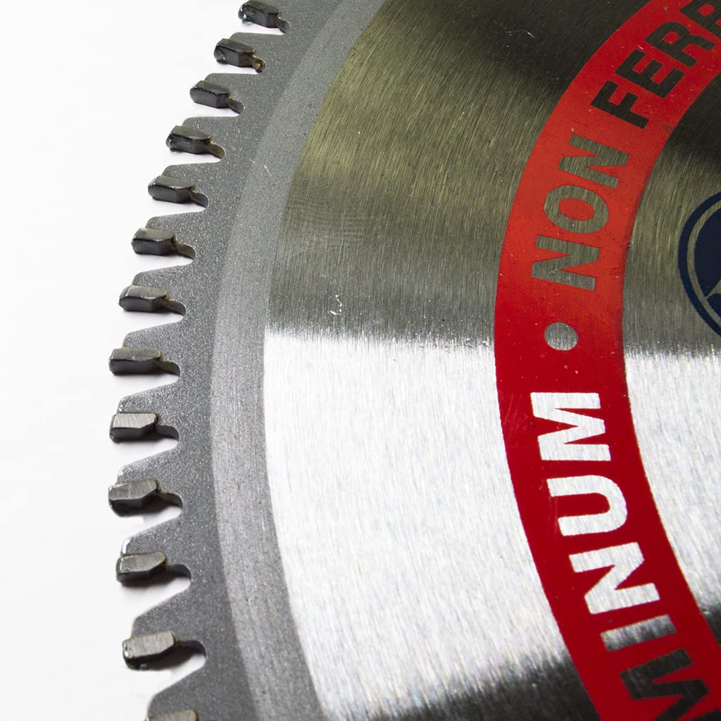 Benchmark Abrasives 10” TCT Saw Blade Tungsten Carbide Tipped Circular Saw Blade with 5/8" Arbor for Cutting Aluminum, Non Ferrous Metals, 10 Inch Miter Saw Blade (10" 100 Teeth)