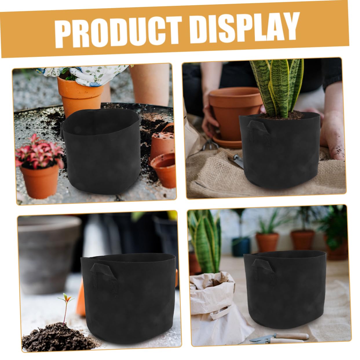 3 Piezas Bolsas de Cultivo para Plantas de Jardinería Unidades Macetas de Tela No Tejida para Plantación
