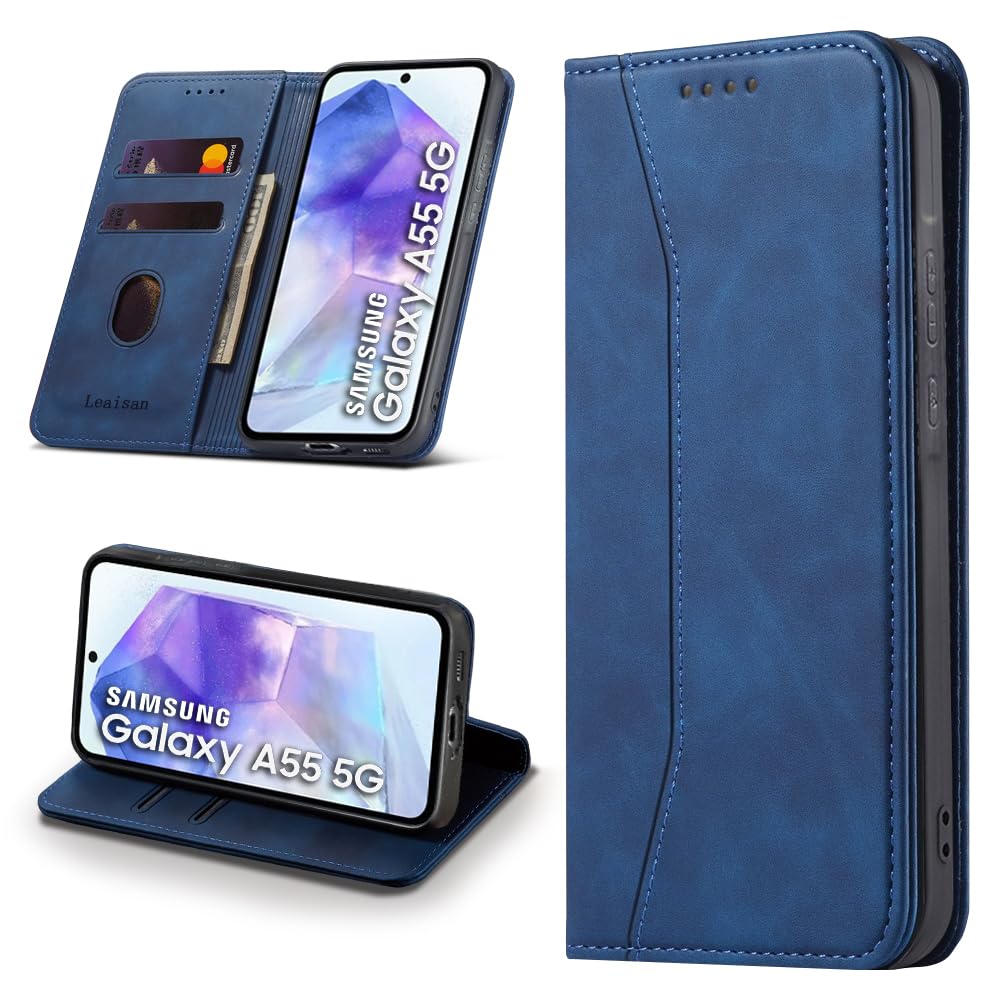 Leaisan Handyhülle für Samsung Galaxy S9 Hülle Premium Leder