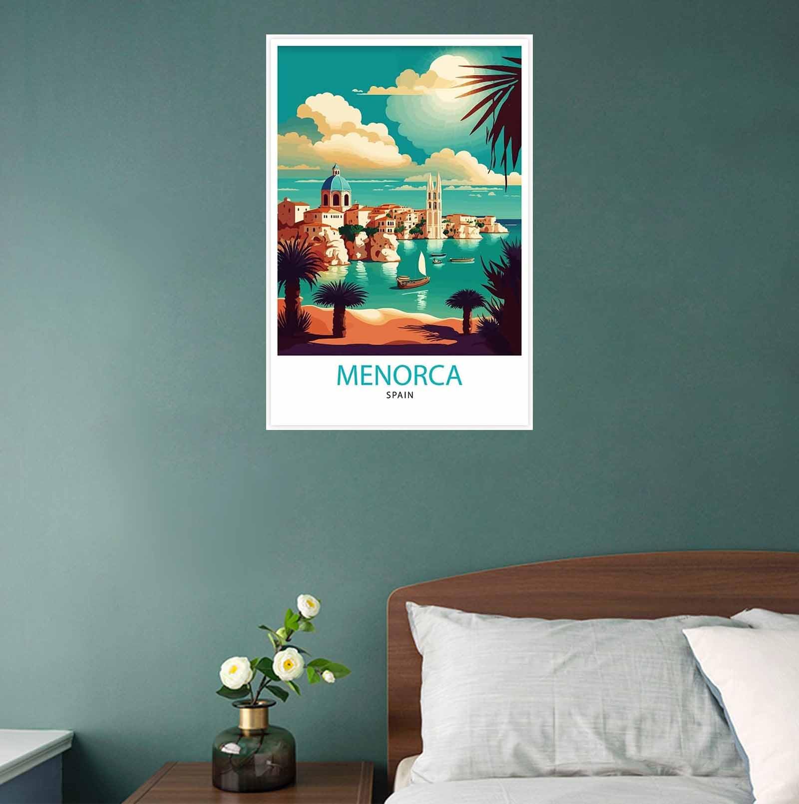 Poster Déco Menorca – Impression Sur Toile 40x60 Cm – Style Vintage – Décoration Murale Salon Chambre - 5