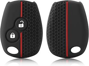 Silicone Car Key Case Cover Protector Compatible with Renault Trafic Clio Duster Logan Dacia Sandero Nissan Terrano Almera Accessories for Key Shell (2 Buttons)