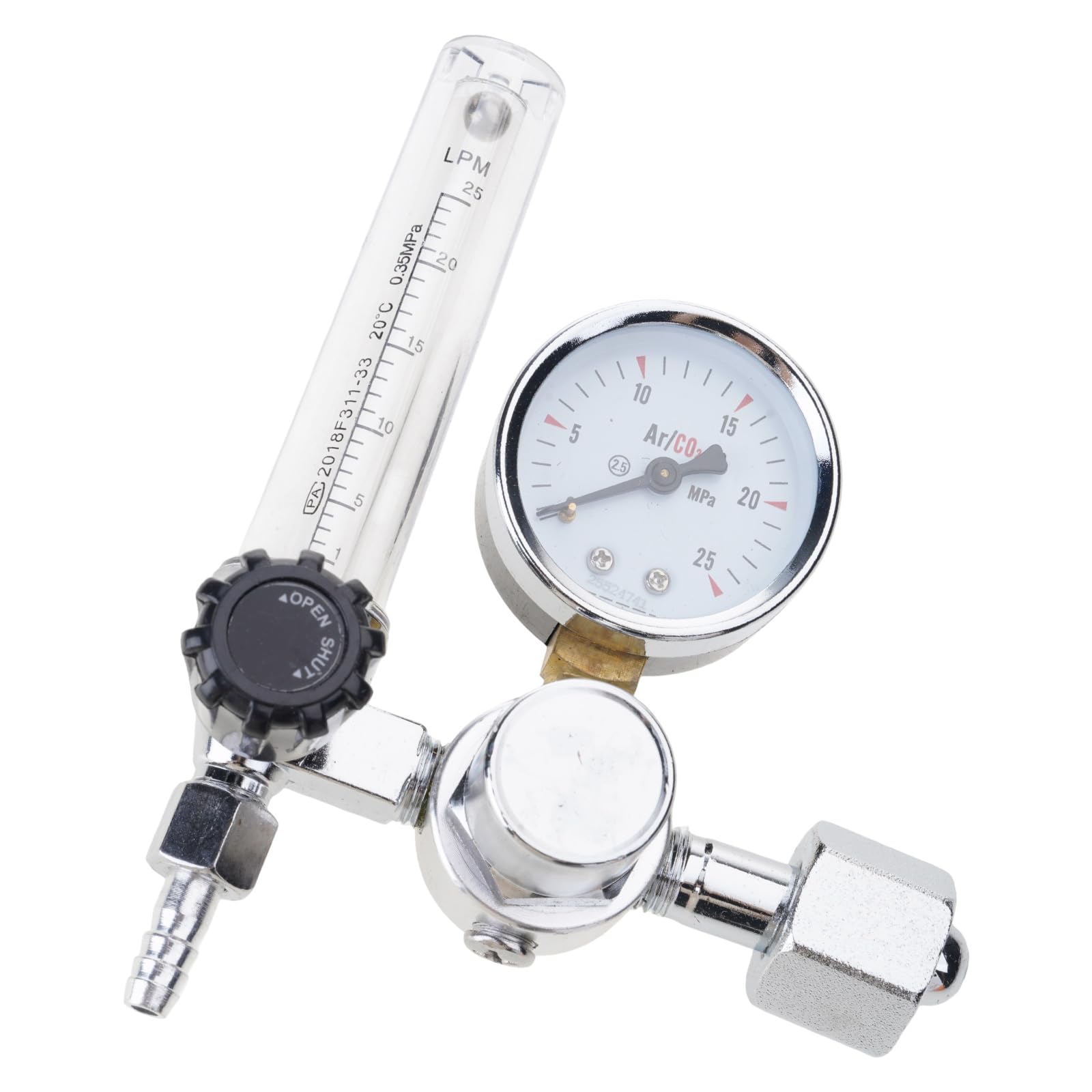 Yrohgkpn Gauge Argon Co2 Meter For Tig Welding 0-25Mpa Pressure Control Tig Welding Regulator