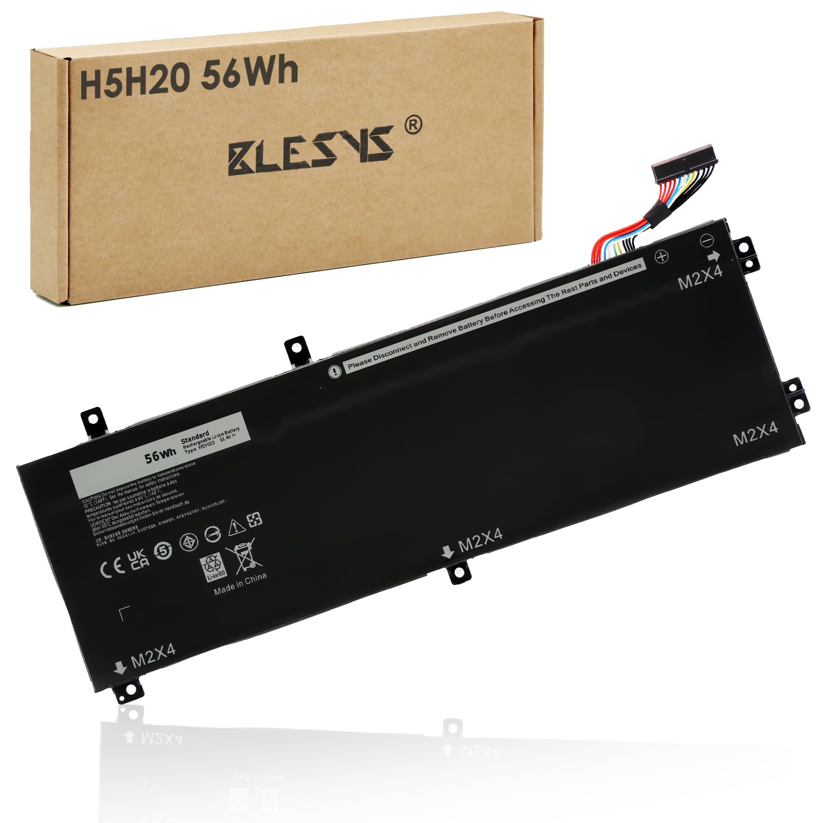 BLESYS Batterie 56Wh H5H20 pour Dell Precision 5520/5530/5540, pour XPS 15 9560/9570 Series Remplacement V0GMT NCC3D [3 Cellules]