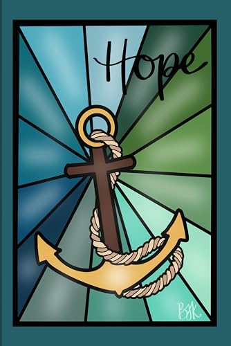 Hope Notebook: Stained-glass-window effect journal depicting Hope! 120 pages lined paper with lovely faint illustrations from the life and teachings of Christ. Suitable for all ages.
