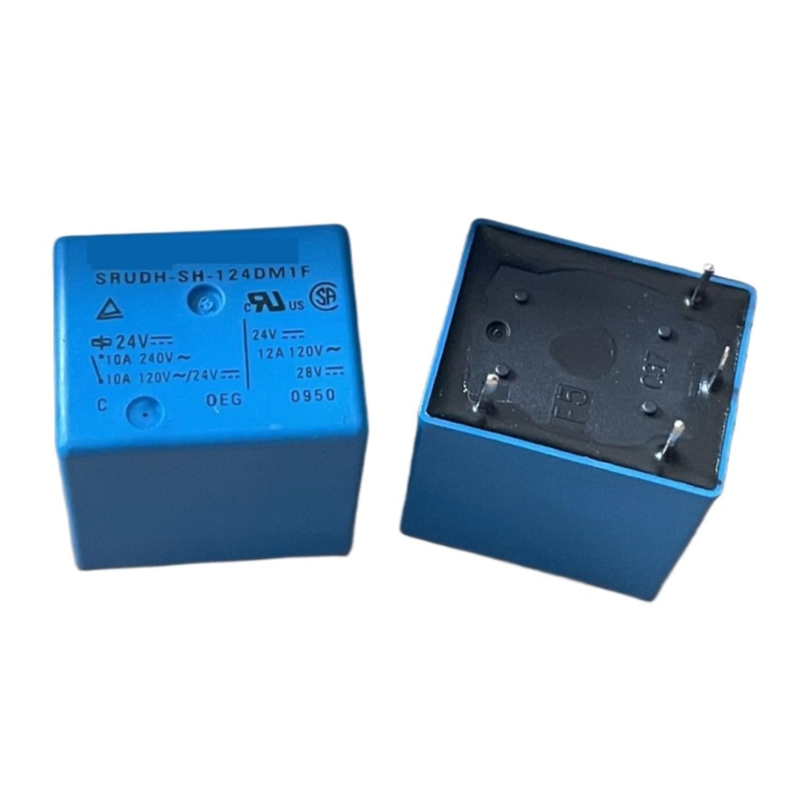 Relé de Potencia SRUDH-SH-124DM1F de 10A y 250VCA con 4 Pines para Placas de Circuito