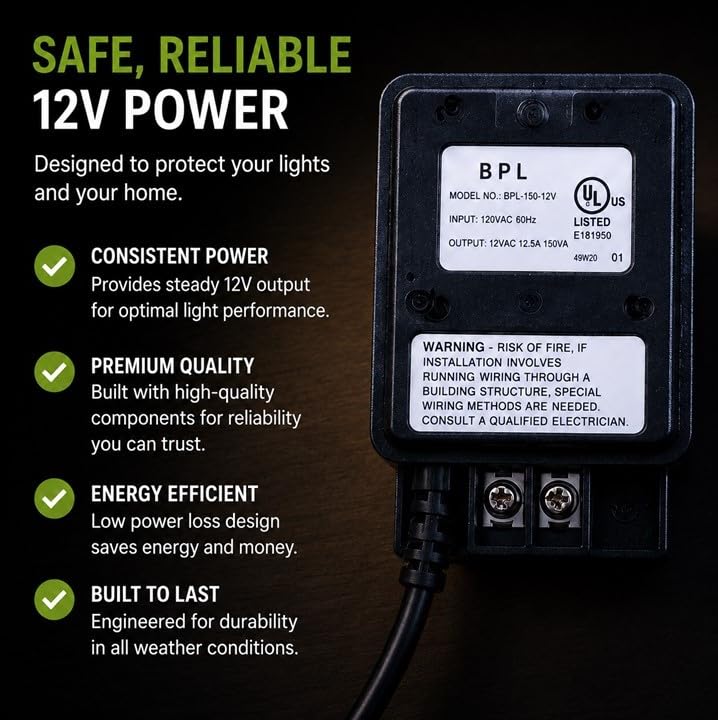 Best Pro Lighting 150W Transformer 120V Volt AC12V Volt LED