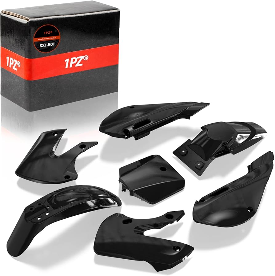 Amazon.com: 1PZ KX1-B01 Black Plastic Fender Fairing Kit set