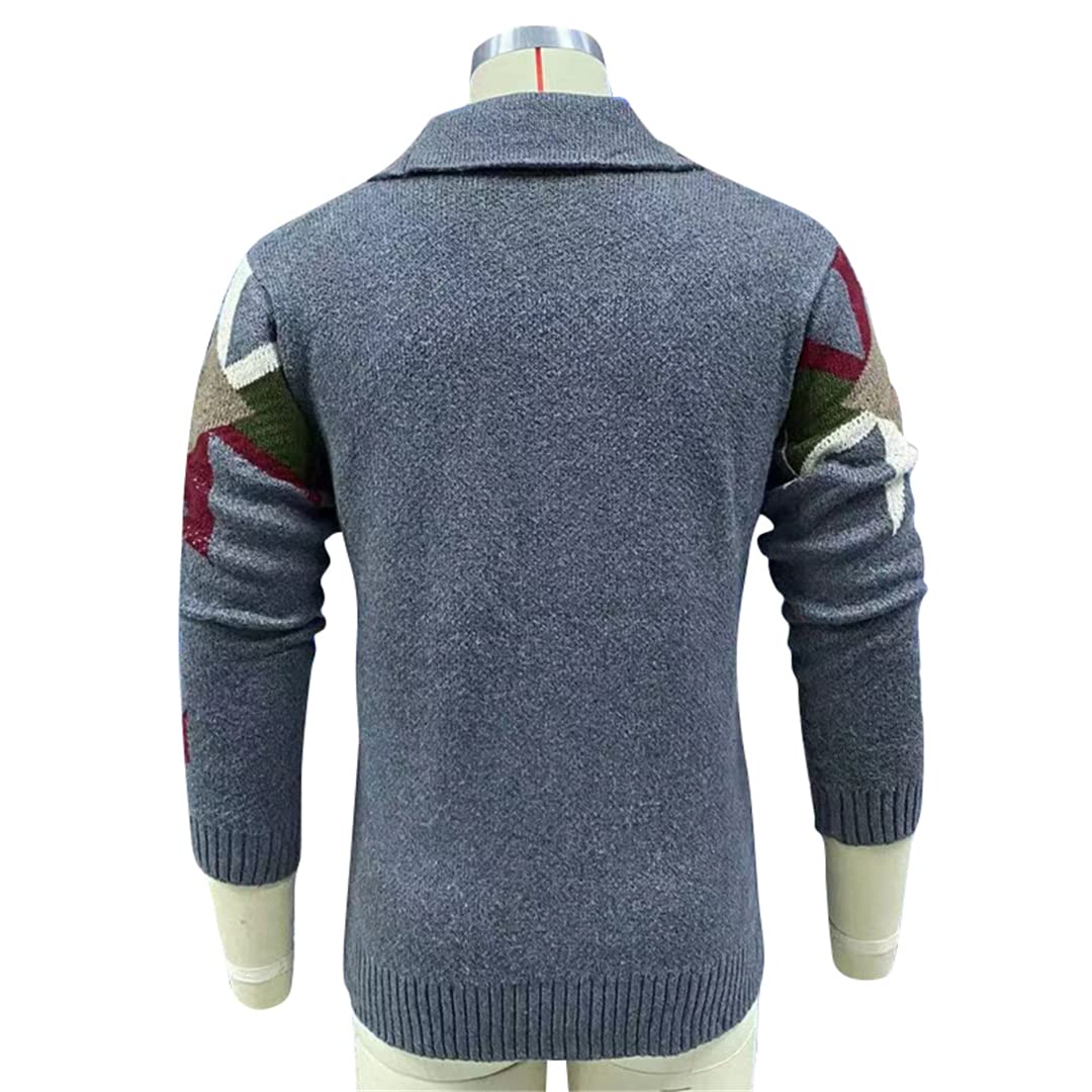 Zadaos Chaqueta de punto vintage para hombre, suéter de punto para otoño, invierno, botón de negocios, chaqueta casual, Nmy128green, XL