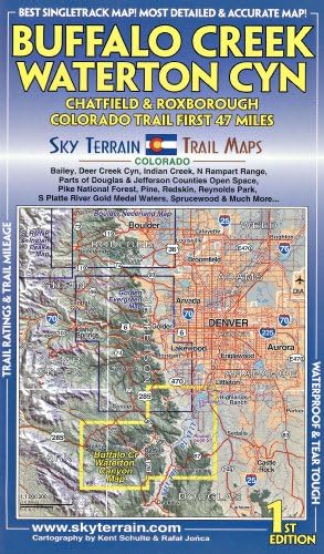 Buffalo Creek & Wateron Canyon Trail Map 1st Edition