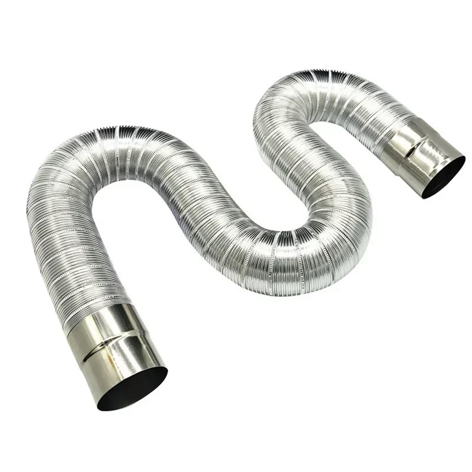 Abgasrohr Edelstahl 60–150 mm starkes Aluminium-Auspuff-Ansaugrohr Verlängerungsrohrlänge Auspuff Flexrohr(Diameter 6cm)