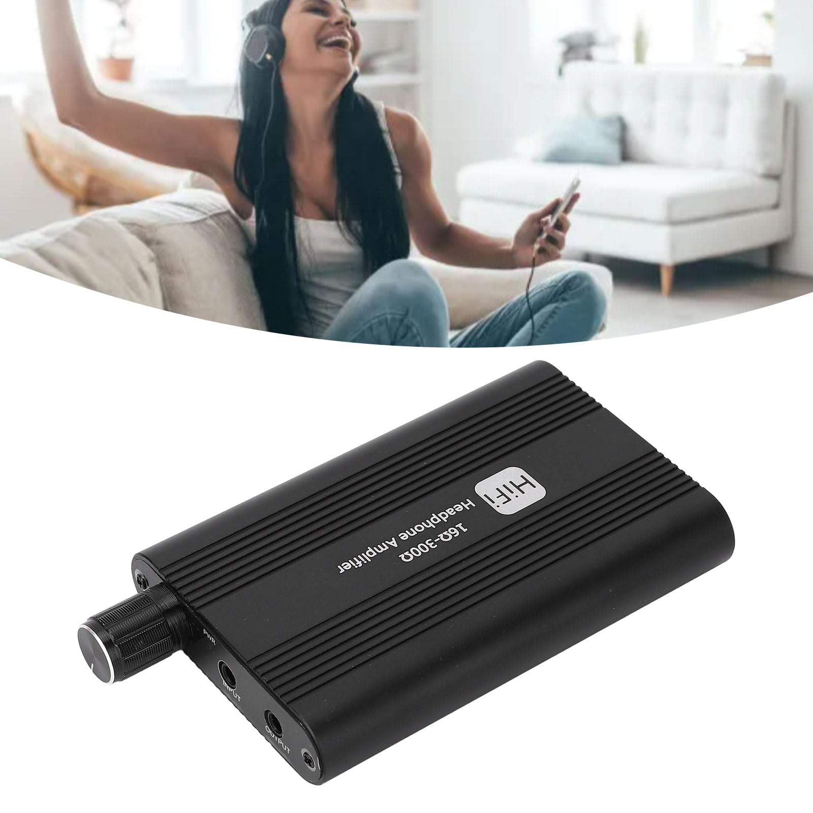 Home Audio Amplifier Portable HiFi Headphone Amplifier Volume Adjustment Bass Control Rechargeable for MP3 MP4 Phone