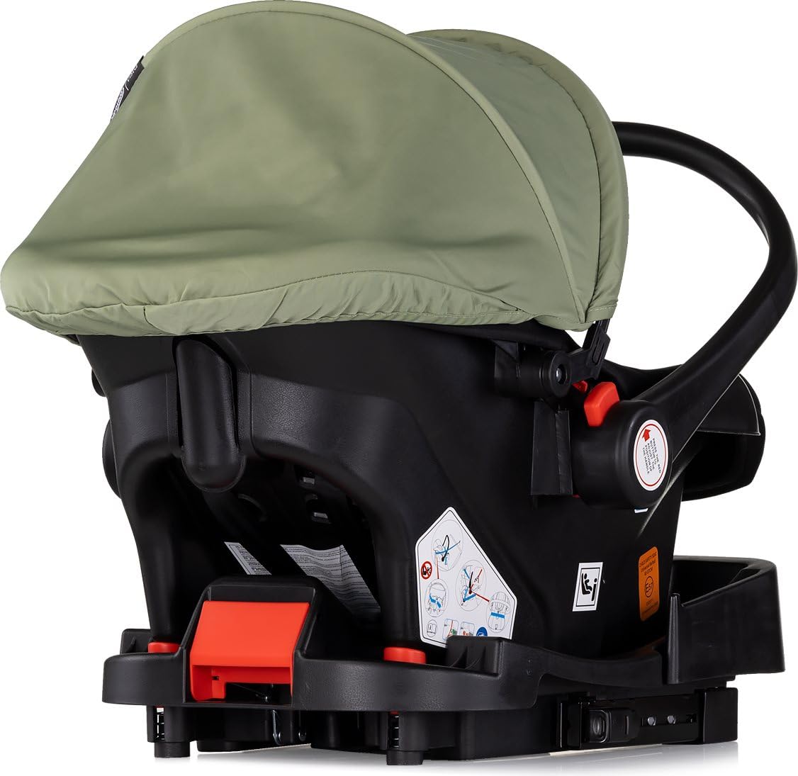 Chipolino Babyschale Vista i-Size (40-87cm) Gruppe 0+, Sonnendach, 3D-Kissen grün