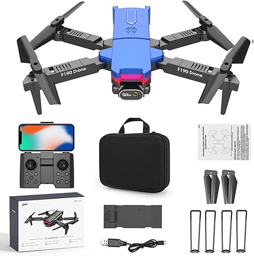 Cámara 4K FPV plegable con control remoto Drone para adultos principiantes 2.4G Ajuste de velocidad WiFi Altitud Mantenga el modo sin cabeza Una