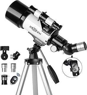 Telescope for Kids & Adults - 70mm Aperture 500mm AZ Mount Fully Multi-Coated Optics Astronomical refracting Portable Telescopes, with Tripod Phone Adapter, Carrying Bag, Remote Control