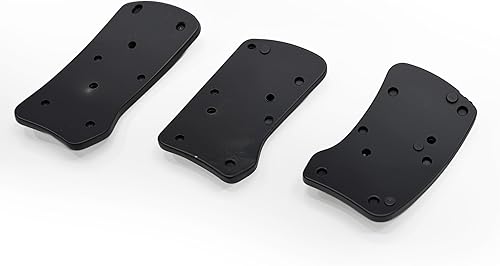 Miniatura 6 de Surla Negro Aluminio Antideslizante Pedal Deportivo Pastilla de Freno Cubiertas Manual Coche 3 PC (Negro)