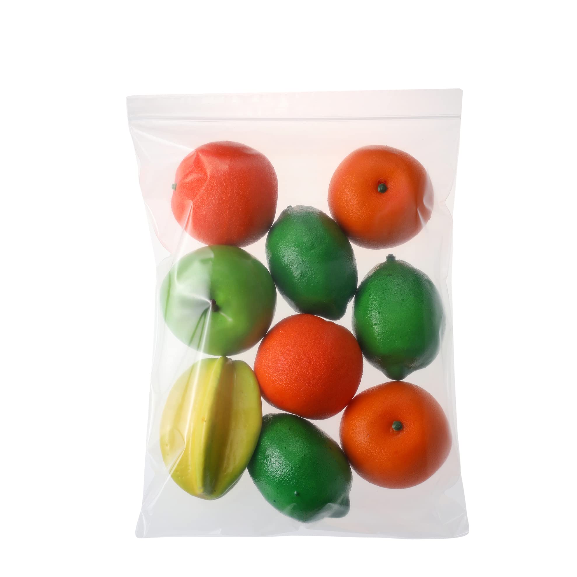 50 pezzi 25,4 cm x 33 cm di spessore 2,4 mil trasparente zip poli sacchetti richiudibili chiusura a cerniera borse abbigliamento scarpe giocattoli stampa cerniera borsa