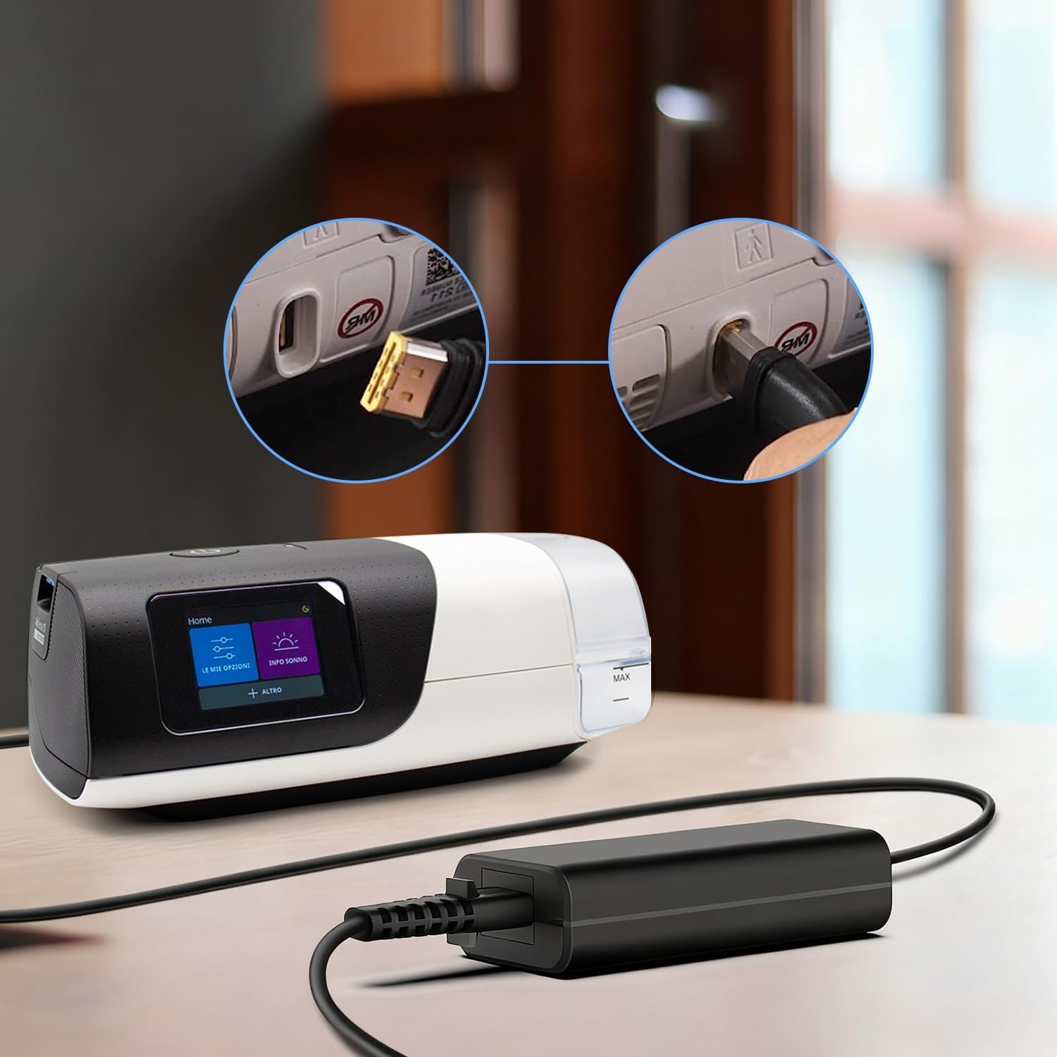 KFD Ersatz Netzteil Resmed AirSense 11 Zubehör 24V 65W Ladegerät AC Adapter für Resmed AirSense 11 AutoSet Elite CPAP Machine Stromkabel AirCurve 11 AirSense 11 AutoSet Elite AirMini Air11 S11 39205