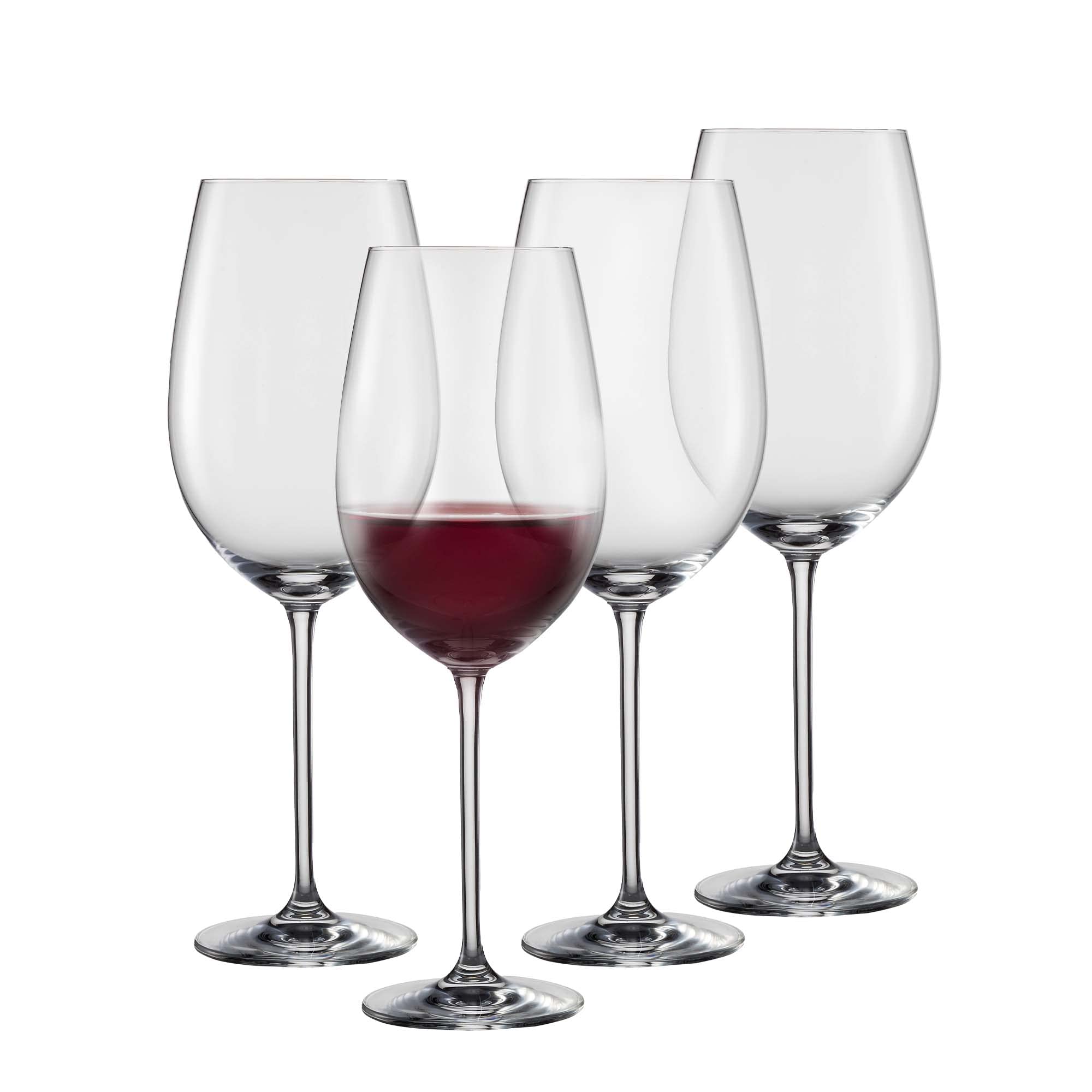 Schott Zwiesel Red Wine Glass Bordeaux Vinos (Set of 4), Graceful Bordeaux Glasses for red Wine, Dishwasher-Safe Tritan Crystal Glasses, Made in Germany (Art. no. 130009)