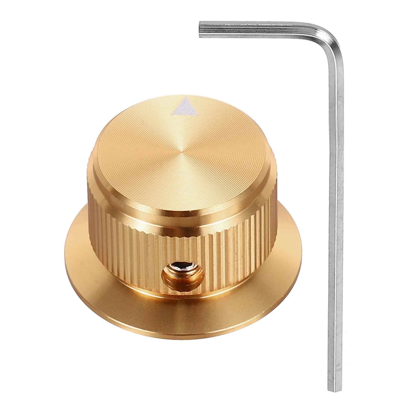MECCANIXITY Aluminium Potentiometer Knobs 1/4" Top Hat Bell Control Replacement Knob with Screw for Guitar Bass AMPS Gold