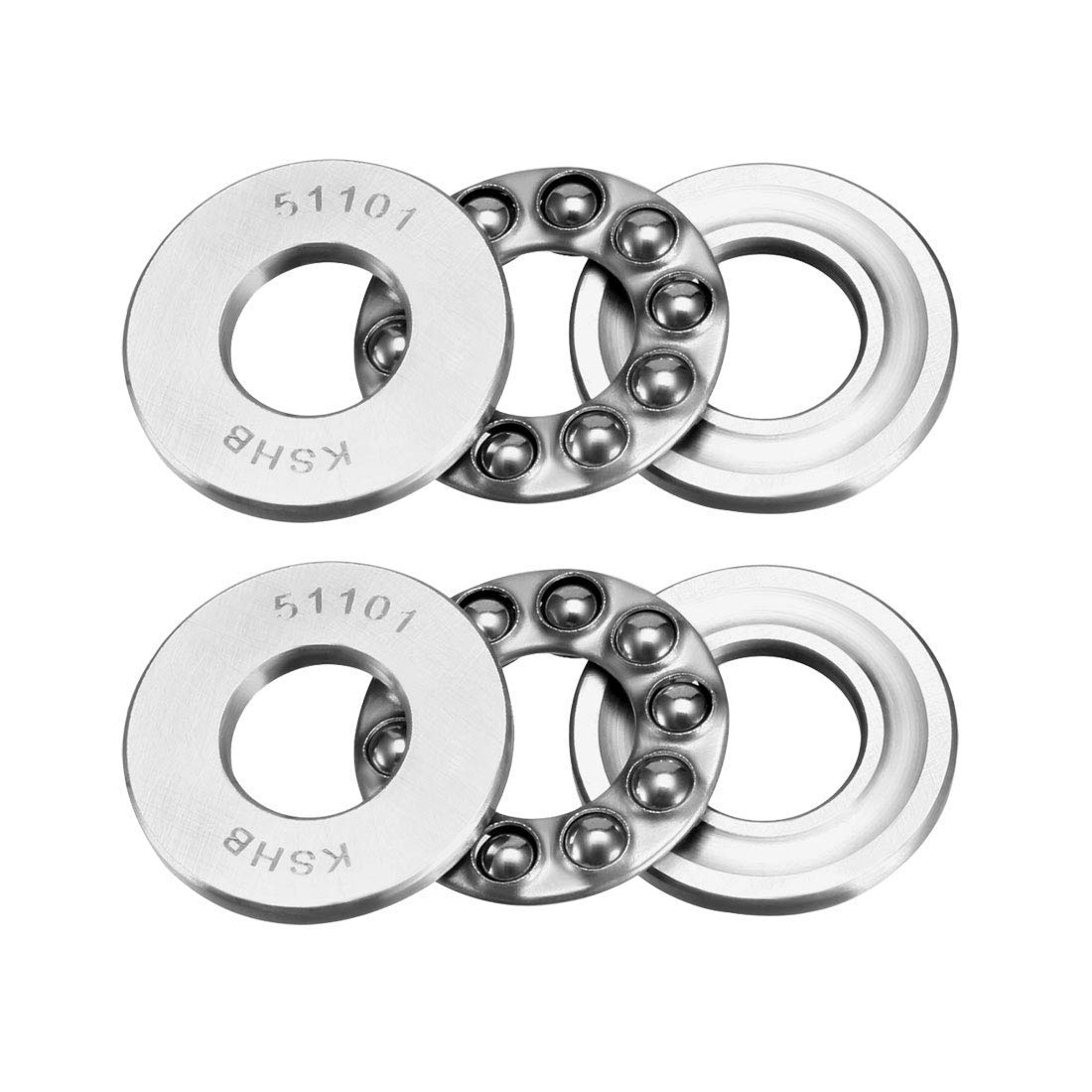 INVENTO 2Pcs 51101 12mm Axial Thrust Ball Bearing 12x26x9mm Single Direction carbon steel ball bearing (B09LT21PD7) Amazon Price History, Amazon Price Tracker