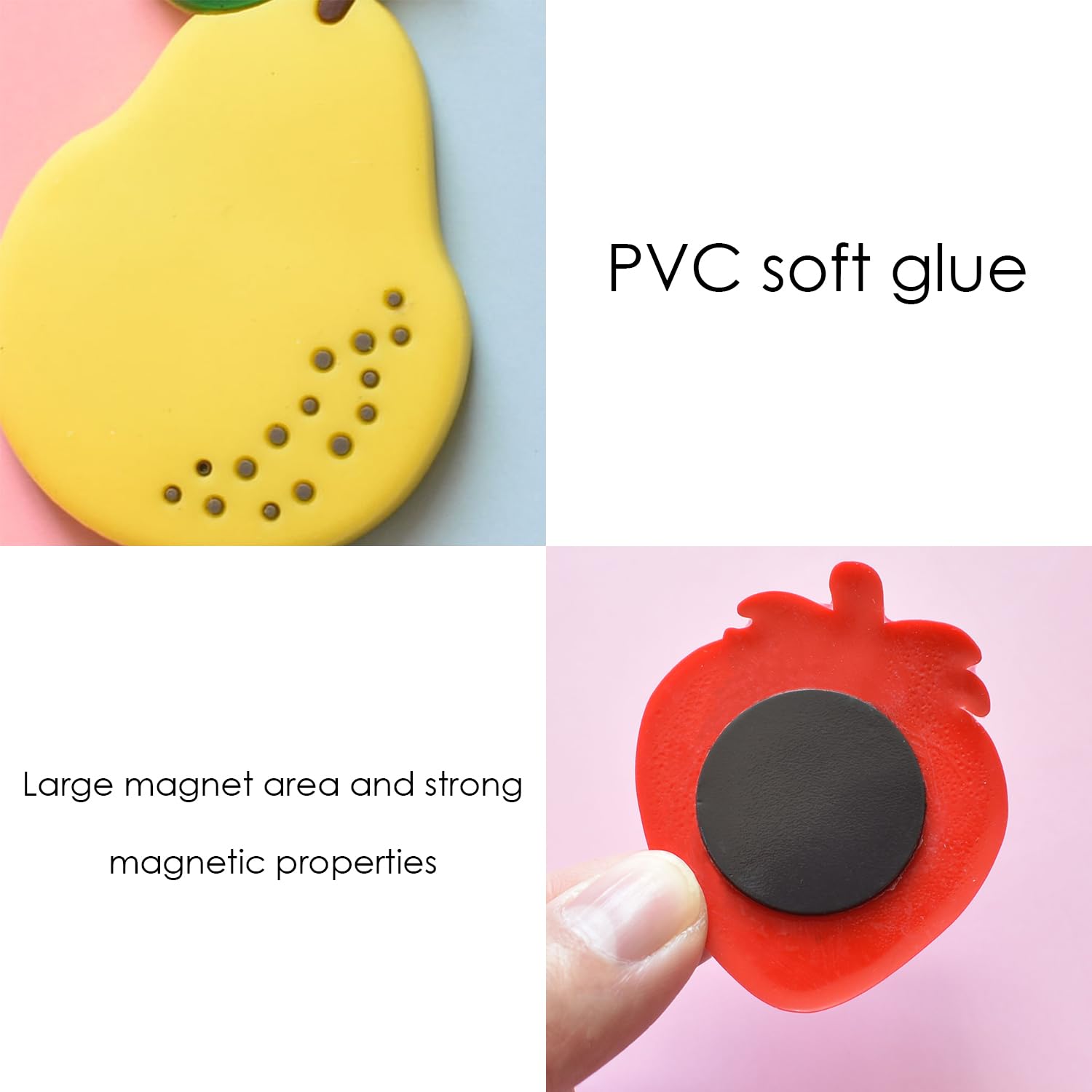 GDFHBD 22 Pieces Of Cute Fruit Magnets, Cartoon Fruit Refrigerator Stickers, Creative Magnet Board Magnets - Image 3