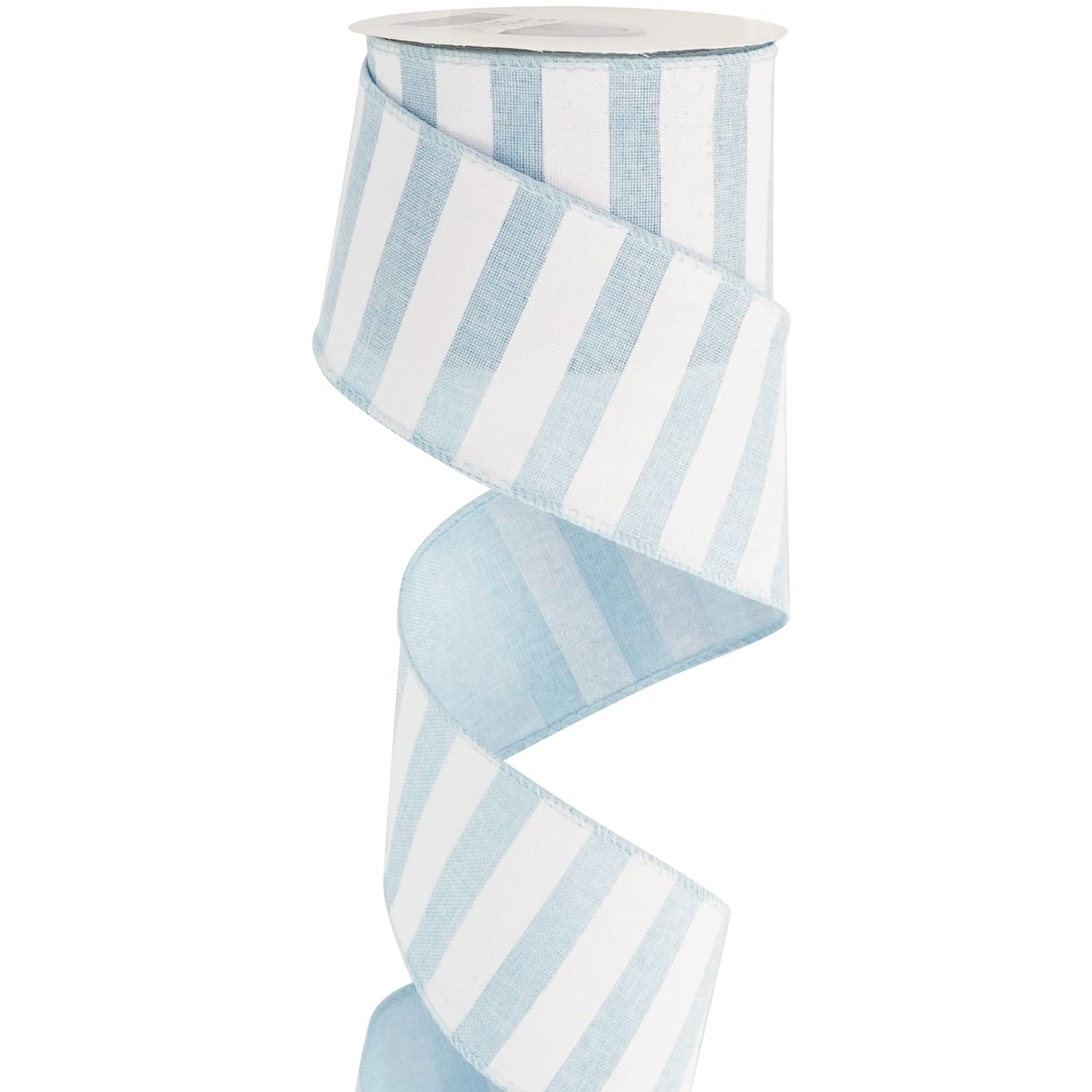 Amazon.com: MEEDEE Blue White Stripe Ribbon 2.5 Inch Light