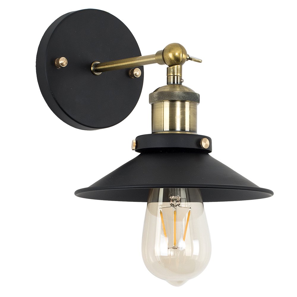 Valuelights Unisex Gold Colonial Industrial Indoor Wall Lantern