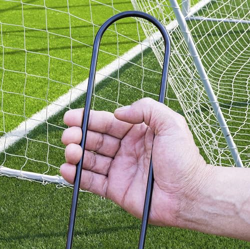 Image of Heavy Duty Trampoline Stakes Anchors High Wind U Type Sharped Ends Safety Ground Anchors Galvanized Steel 11.8 inch for Soccer Goals,Tents and Garden Decorations