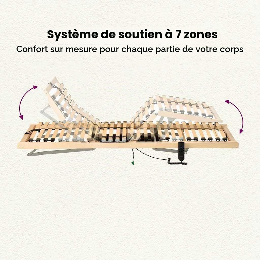vidaXL Sommier à Lattes Marron 70 x 190 cm Bois de hêtre Massif, Cadre de lit Moderne, Design rectangulaire, Base à Lattes Robuste, Soutien Ergonomique, Support Solide pour Matelas