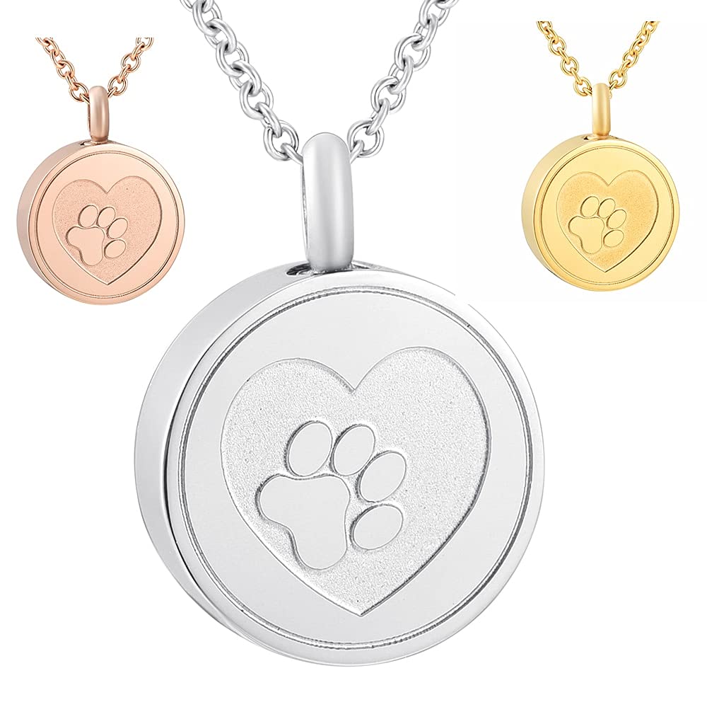 Collier porte-cendres animaux pour surmonter le manque médaillon urne étanche en acier inoxydable