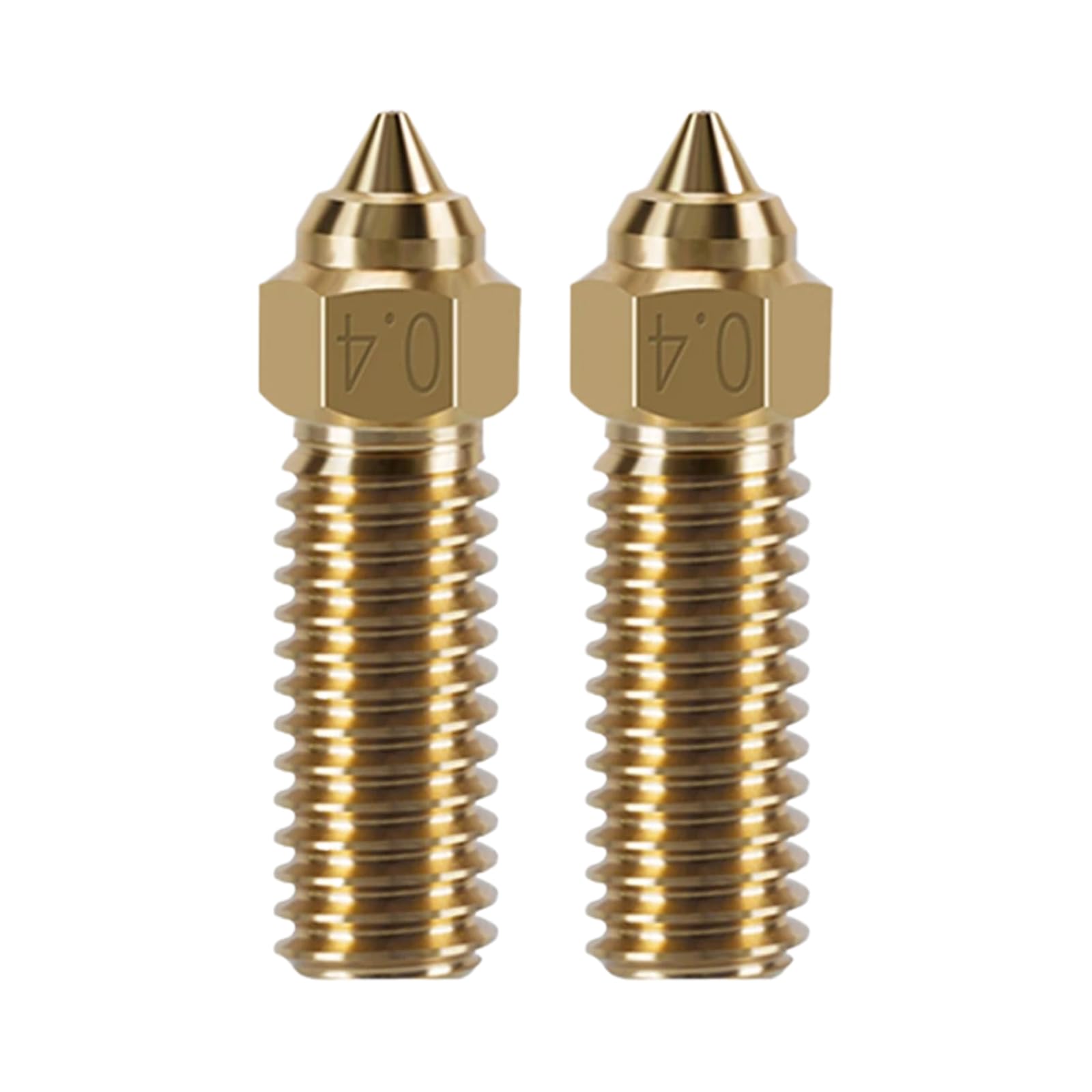 1 pcs Düse aus gehärtetem Stahl kupferbeschichtet für 3D-Drucker | Modell: Düse; Artikeltyp: Düse(0.6mm; 2PC Brass)