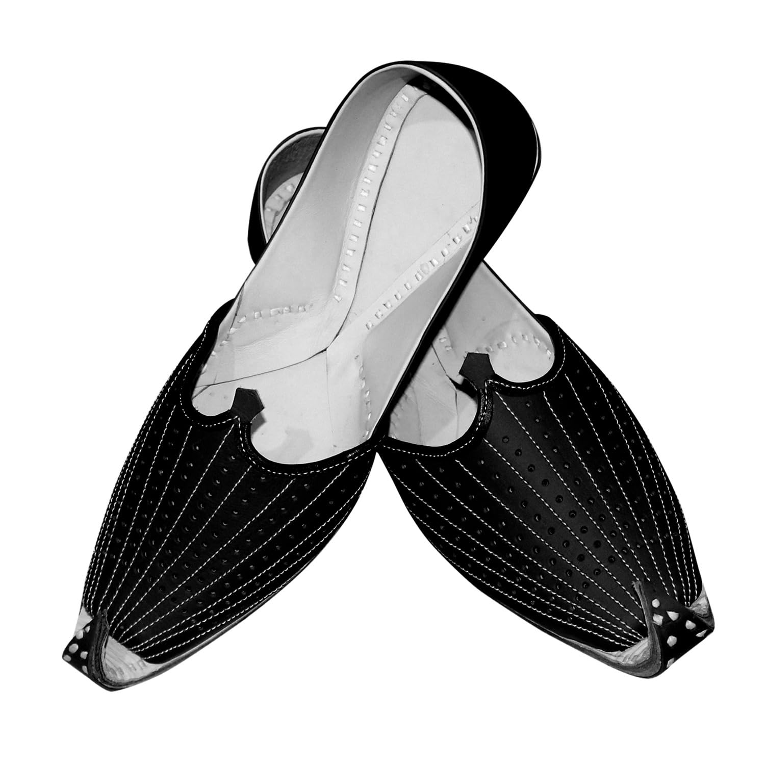STEFANOFOOT Men Stylish, Ethinic, Casual, Slip On Loafers Shoes, Black Patent, Black Juti Jutis, Mojaris, kolhapuris, Rajsthani Nagra Nagras, Punjabi Juttis, Kurta-Payjamas Juti JJD-1571 (Black, 8) (B0CJVKHJTW) Amazon Price History, Amazon Price Tracker