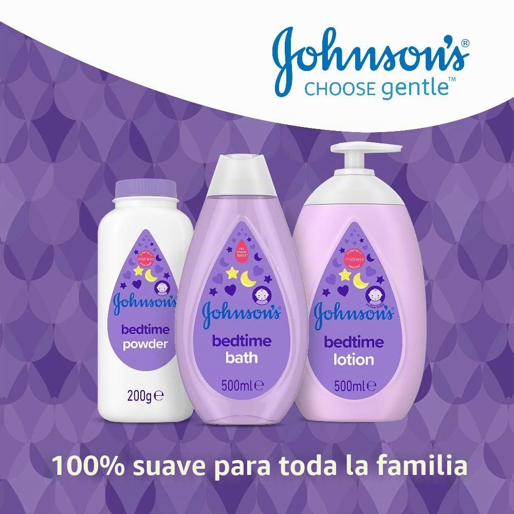 Johnson's Bedtime Bath Multipack, suave y suave para pieles delicadas y uso diario, enriquecido con esencias tranquilas naturales relajantes, 3 x 500 ml