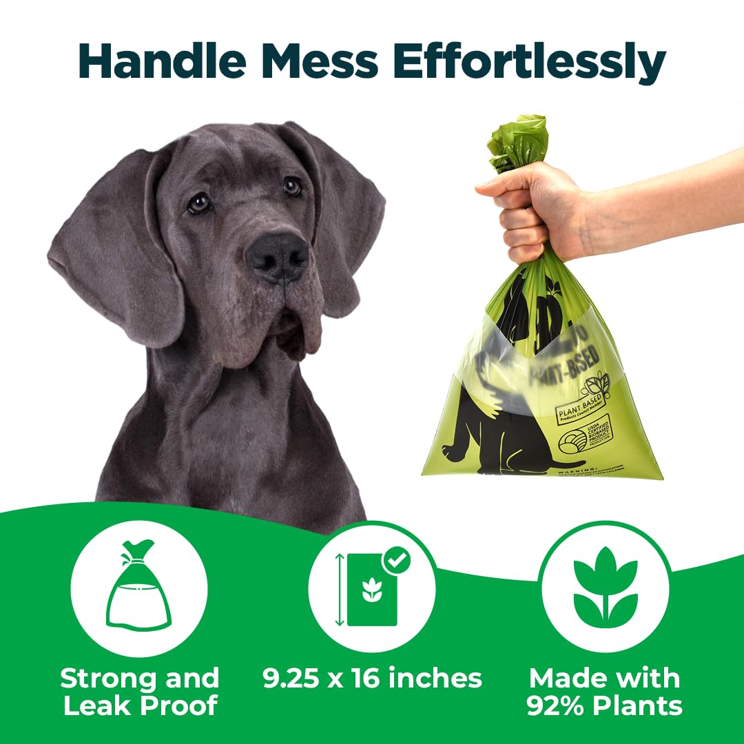 The Original Poop Bags – Natural Pet Partners Commerciale Compostabile Bulk Intestazione Piatto Pull Strap Sacchi - 3.200 Sacchetti