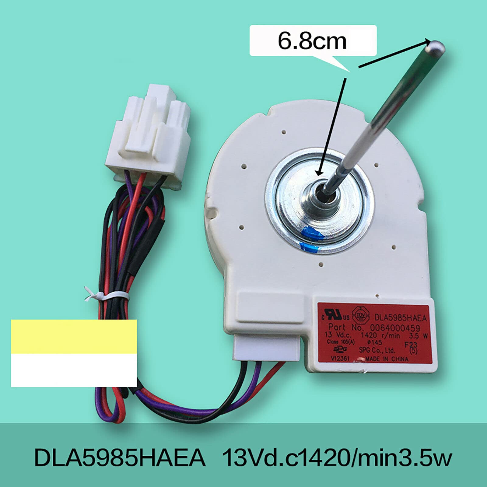 13V 3.5W 0064000459 Motor de ventilador de CC de congelación Motor de ventilador de refrigeración para Haier Refrigerador BCD-550WB Accesorios