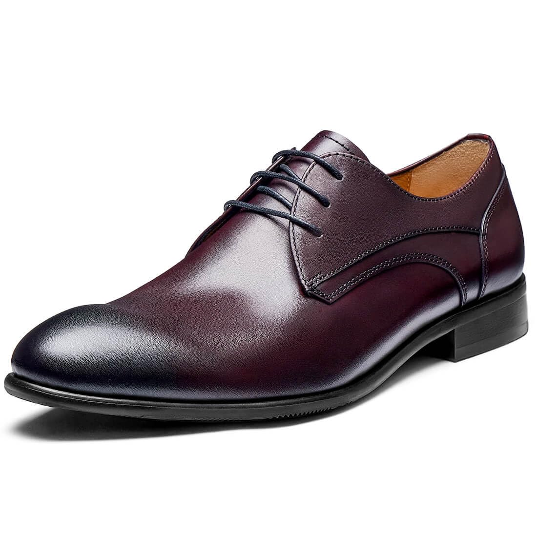 Jepsengord Men's Dress Shoes Wingtip Genuine Cowhide Leather Oxfords with Brogue Formal Business Wedding Derby Shoes