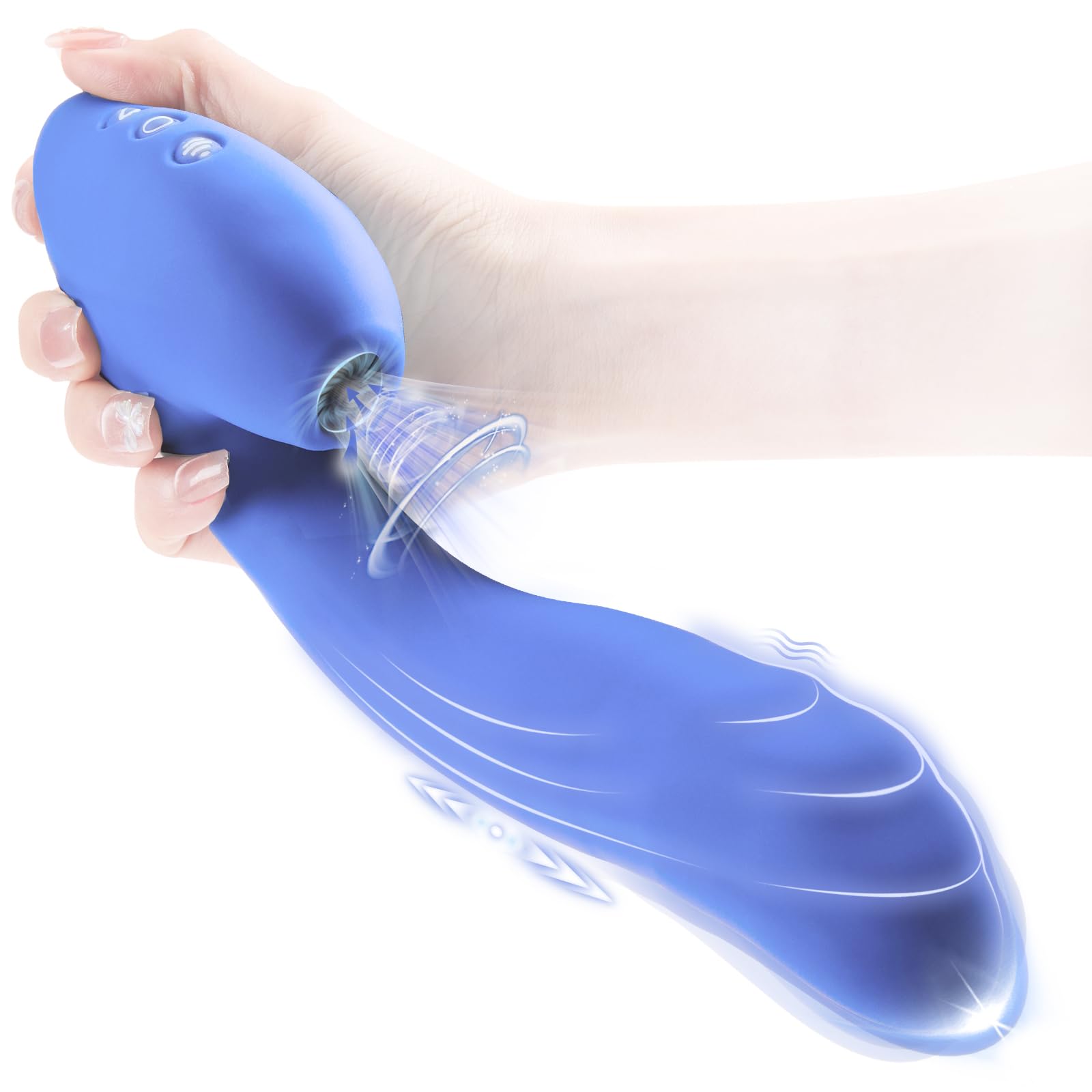 All-in-One Vibrator Adult Sex Toys - Soft Liquid Silicone Dildo with 10 Suction 10 Vibration 7 Thrusting Modes