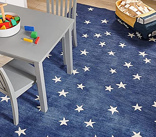 USA RUGStar Kids Blue 5'x8' Modern Style 100% wool Handmade Area Home Tufted Woolen & Carpets
