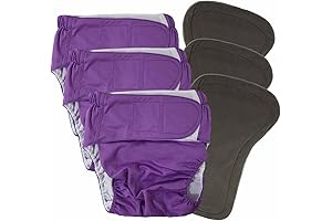 Washable Adult Cloth Diapers with Oversized Inserts